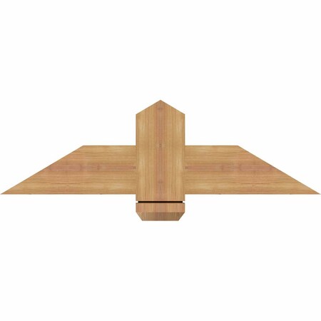 Ekena Millwork Eugene Smooth Timber Gable Bracket, Western Red Cedar, 36"W x 10"H x 1 1/2"D x 5 1/2"F, 7/12 Pitch GBW036X10X0206EUG00SWR